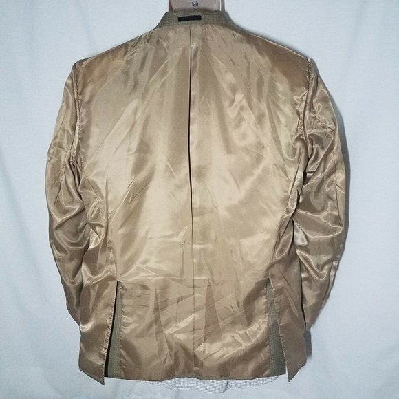 Andrew Fezza Light Brown Windowpane Blazer - Picture 4 of 10